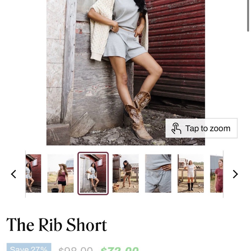 Women's Gray Ribbed Pajama Shorts